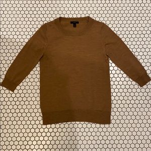 JCrew 100% Merino Wool Camel Crew Neck Sweater